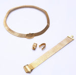 Load image into Gallery viewer, Hand-Knitted Gold Set SE01T