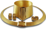 Load image into Gallery viewer, Hand-Knitted Gold Set SE01T
