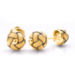 Load image into Gallery viewer, Hand Knitted Gold Cufflinks C01
